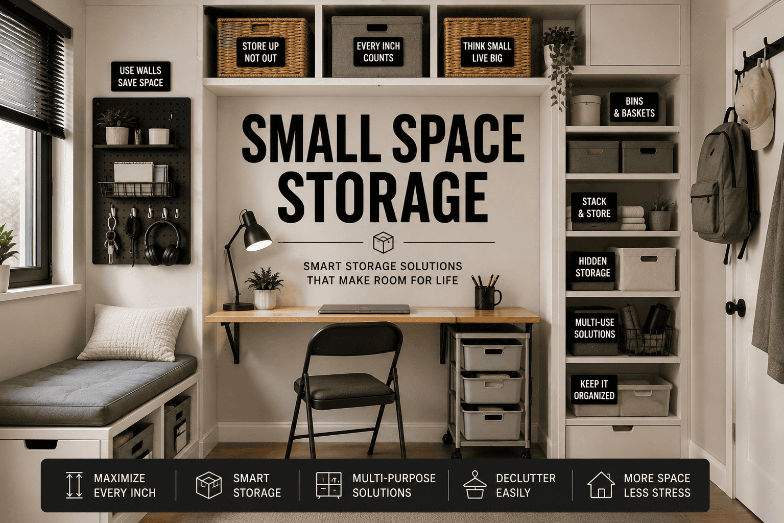 small space storage products for apartments and dorm