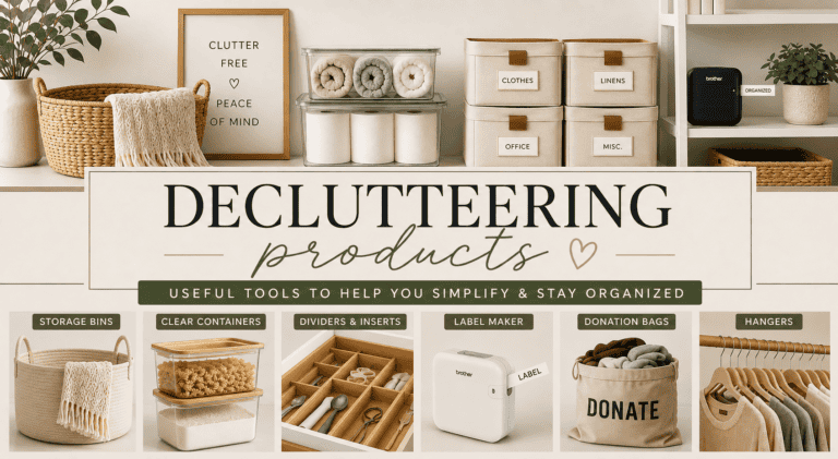 decluttering products for sorting and labeling