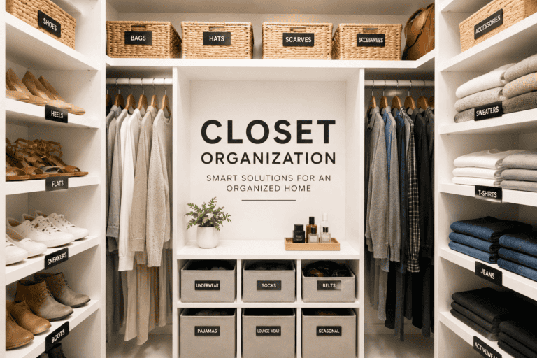 closet organization products for hangers and shelves