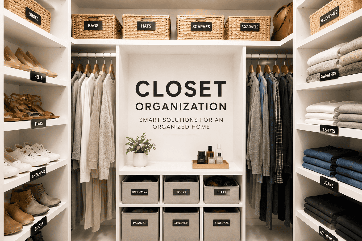 closet organization products for hangers and shelves