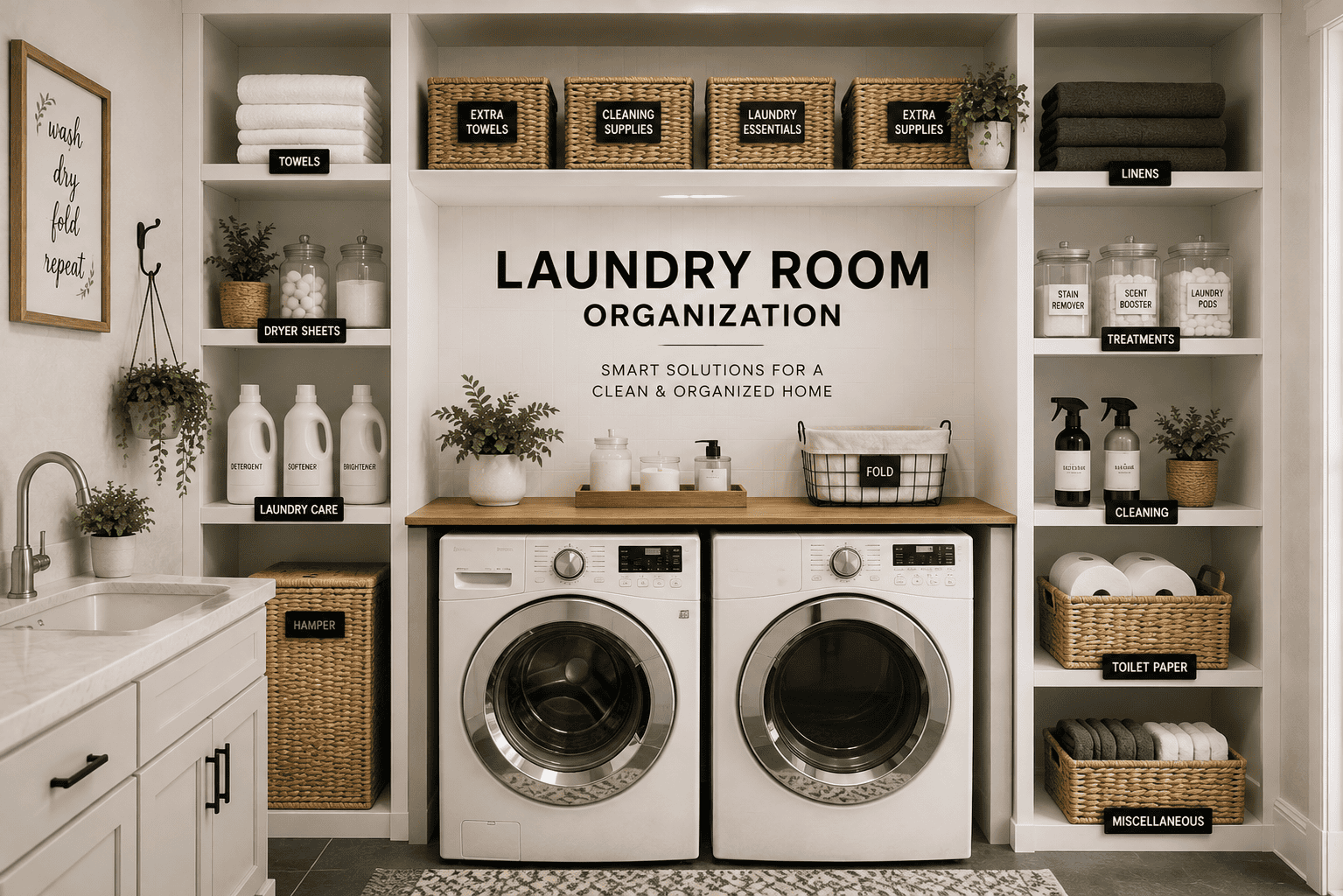 laundry room organization products for sorting and storage