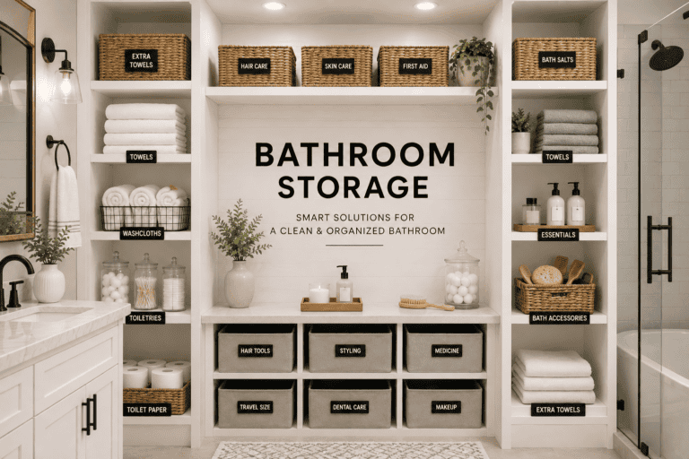 bathroom storage products for under sink and shower