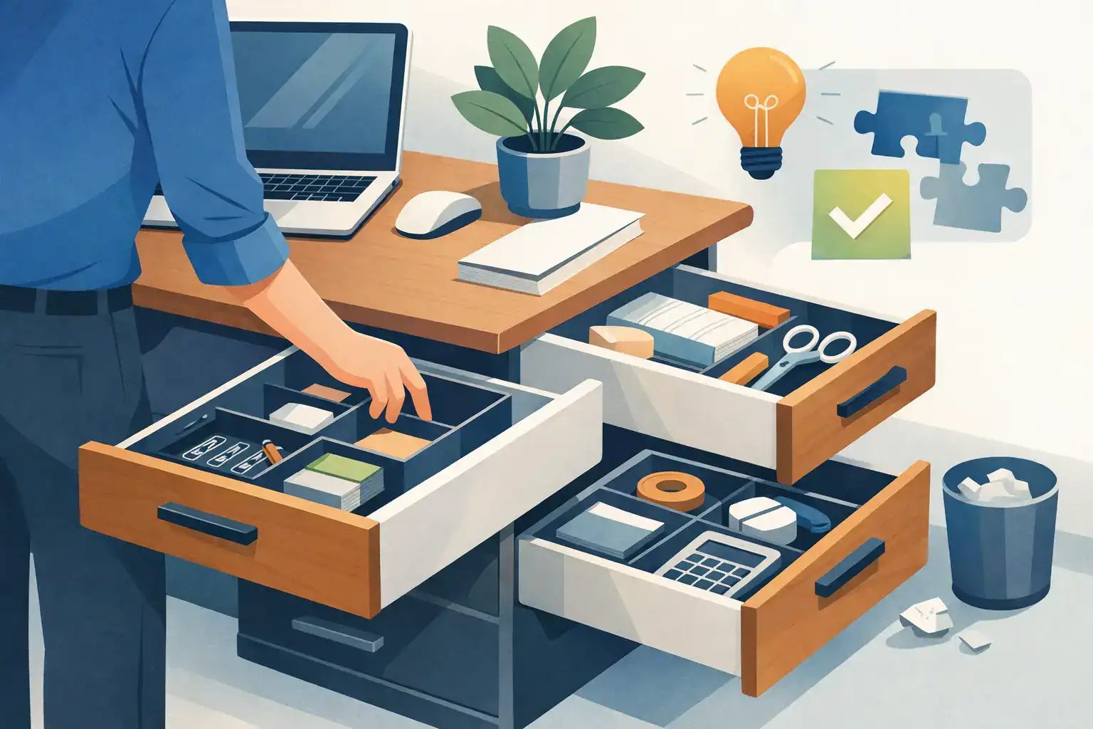 How to Organize Desk Drawers Without Overthinking