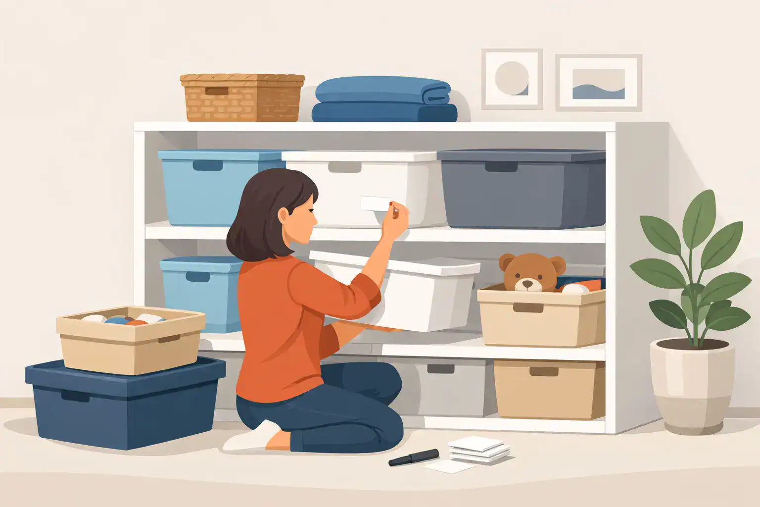 How to Label Storage Bins for Less Daily Chaos