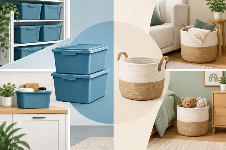 Plastic Bins vs Fabric Baskets for Every Room