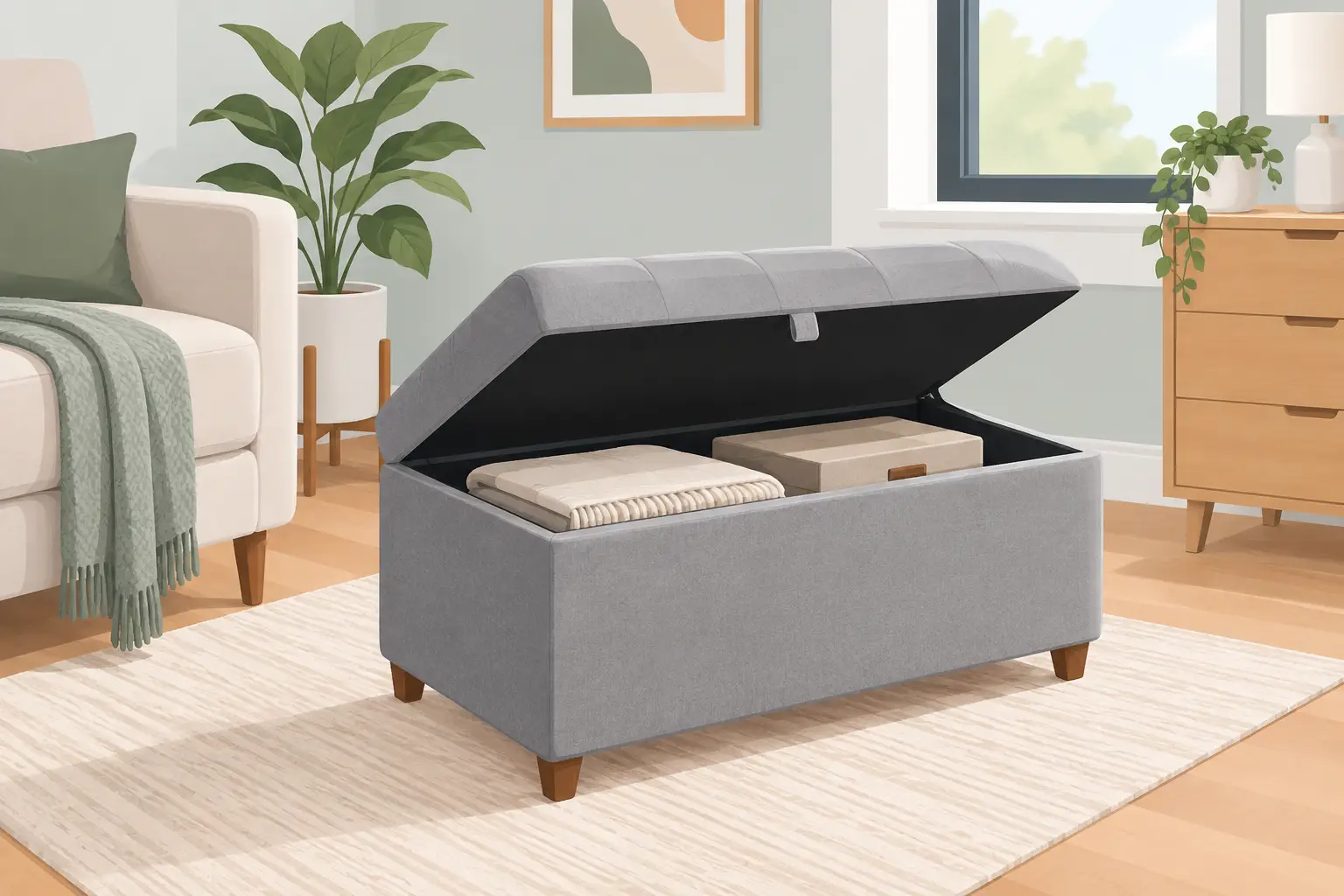 Storage Ottomans That Make Small Rooms Work